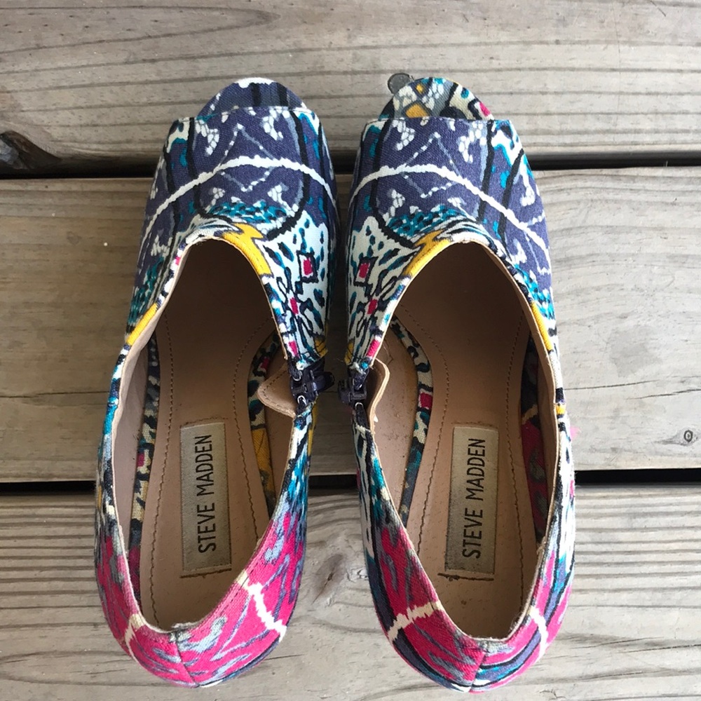 Steve Madden Platform Patterned Wedge 7.5 - image 5